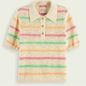 Scotch & Soda Vanilla Knit Striped Sweater Polo